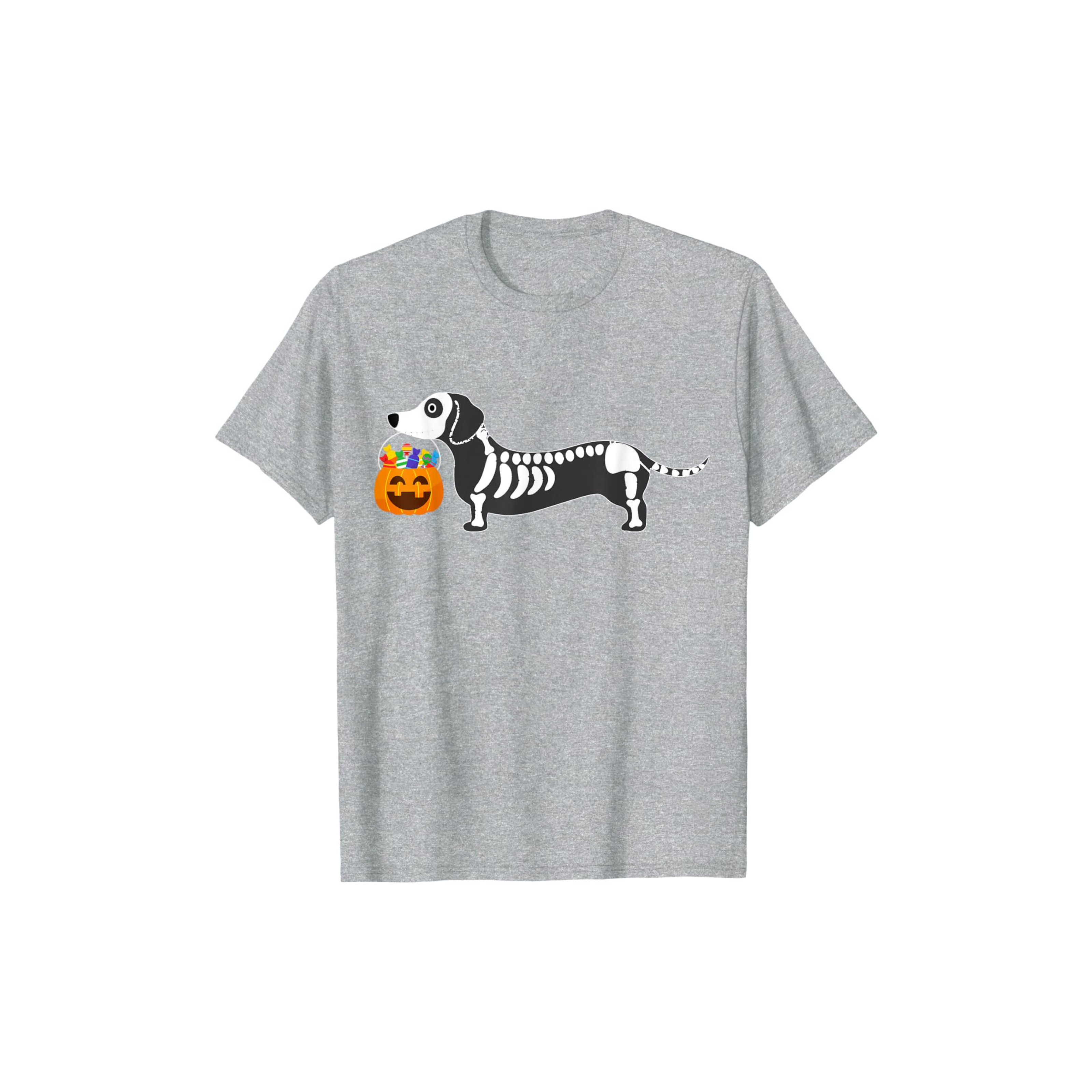 Trick or Treat Skeleton Dachshund Halloween T-Shirt