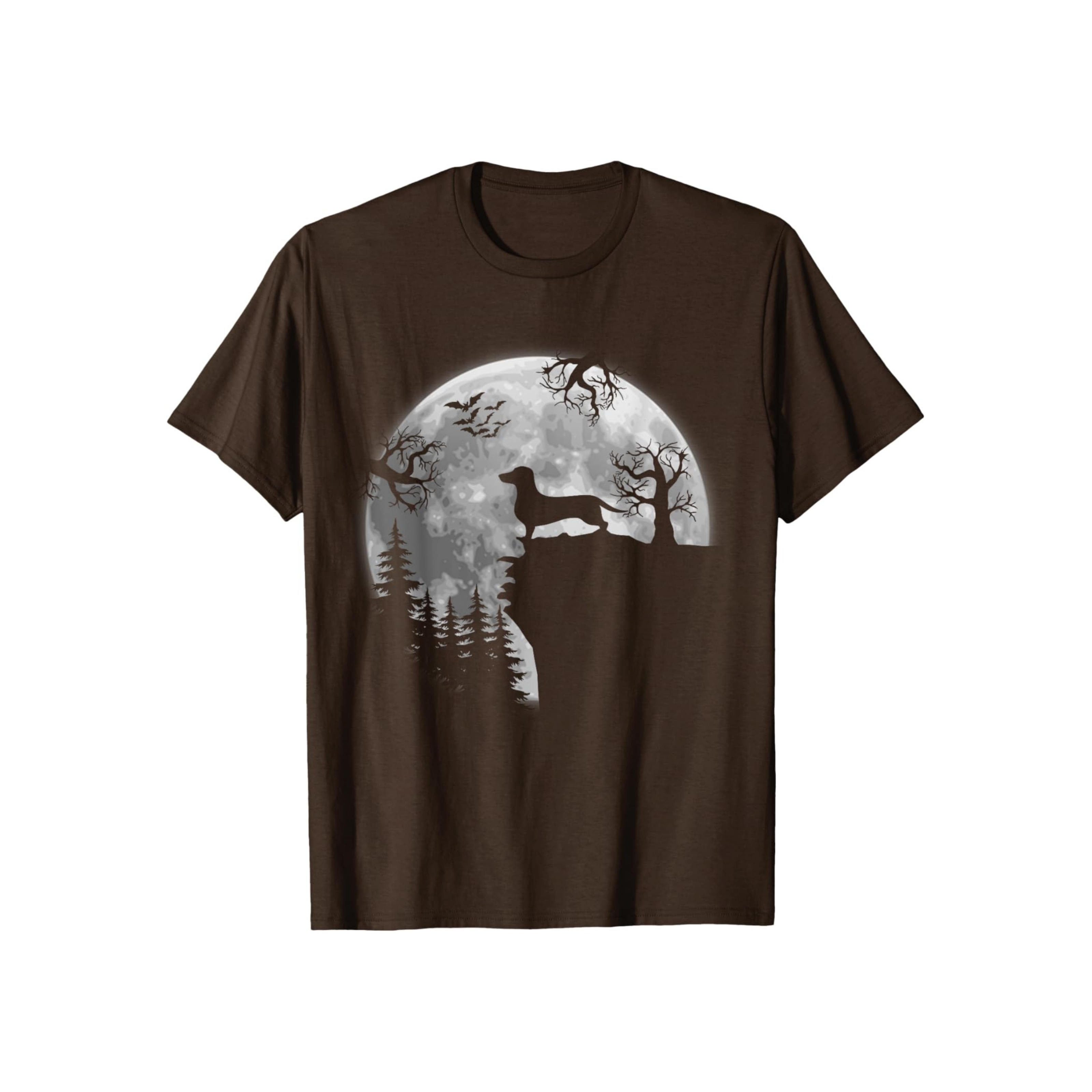 Dachshund Halloween Moon T-Shirt