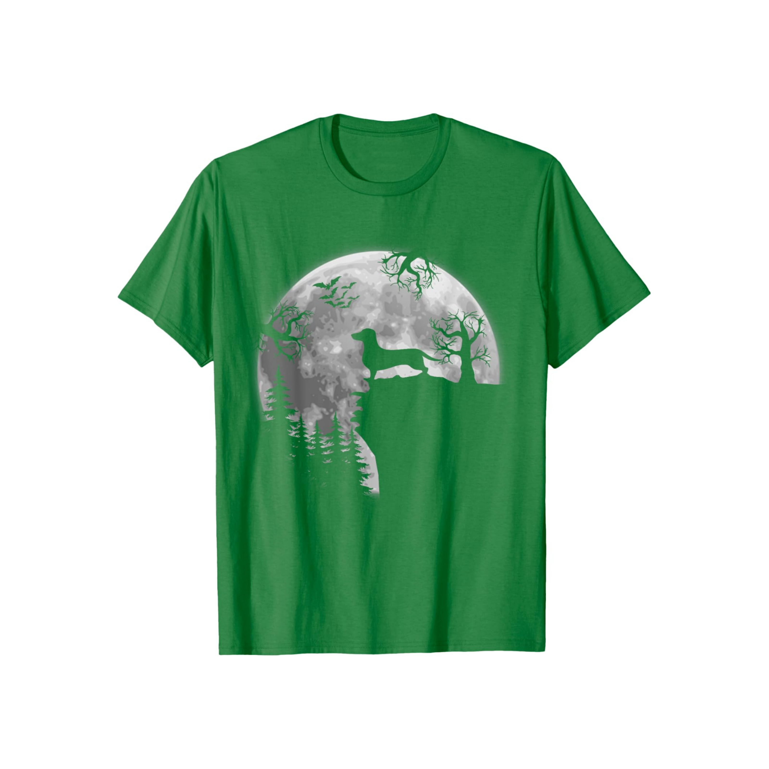 Dachshund Halloween Moon T-Shirt