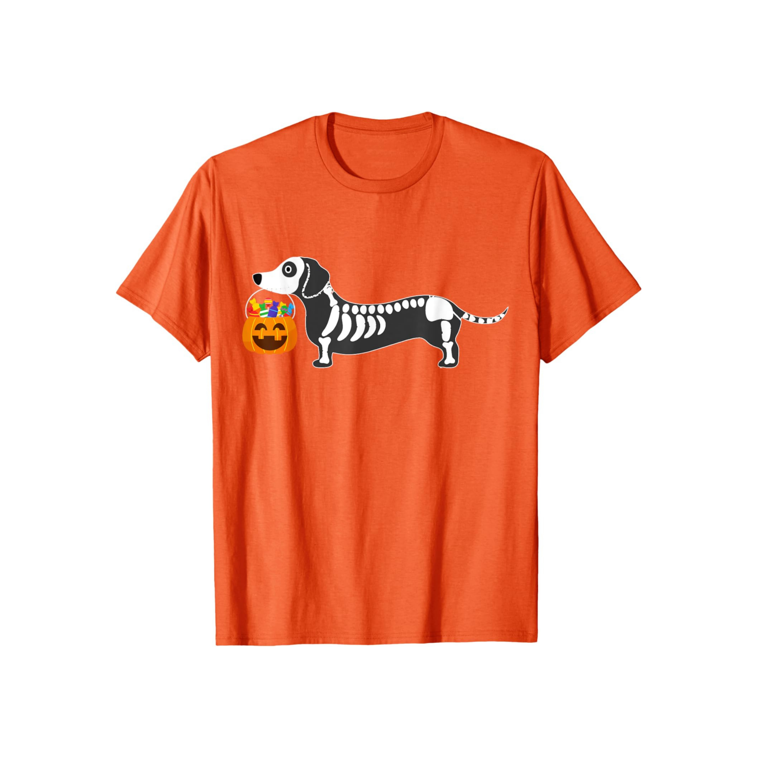 Trick or Treat Skeleton Dachshund Halloween T-Shirt