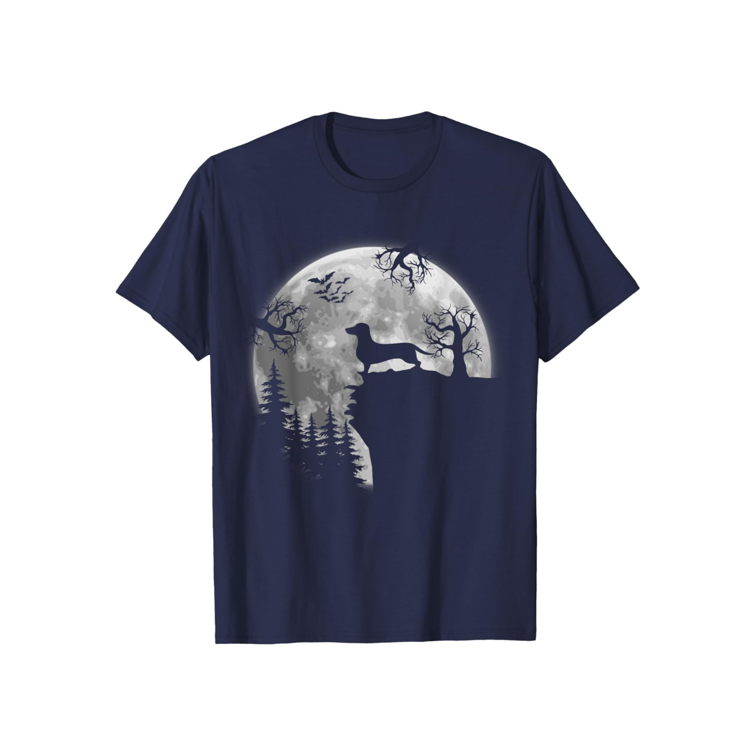 Dachshund Halloween Moon T-Shirt