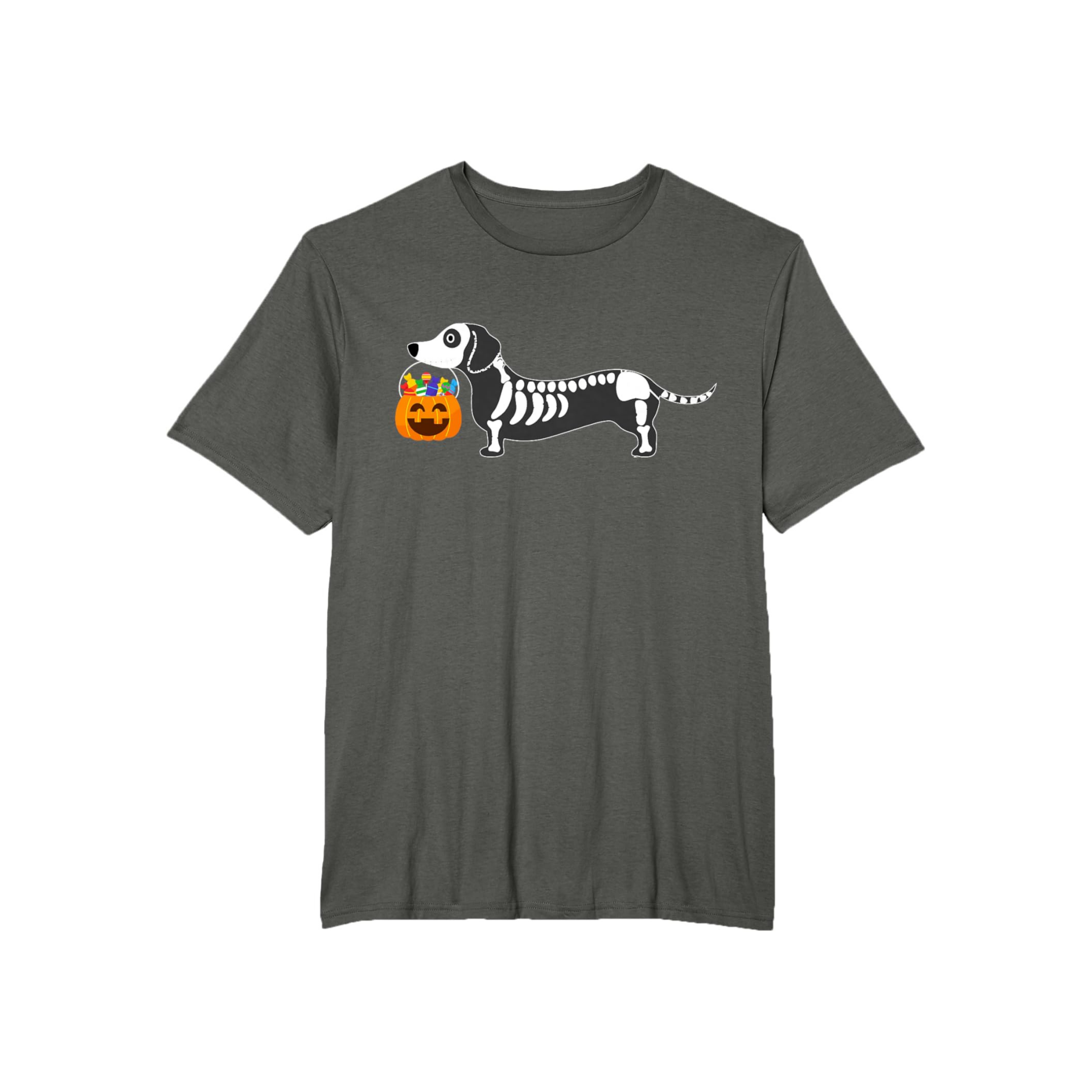 Trick or Treat Skeleton Dachshund Halloween T-Shirt
