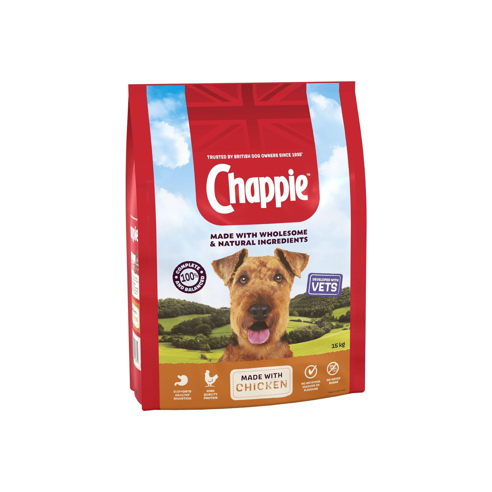 Chappie - Dry Dog Food for Adult Dachshunds - with Chicken and Wholegrain Cereal - 15 kg