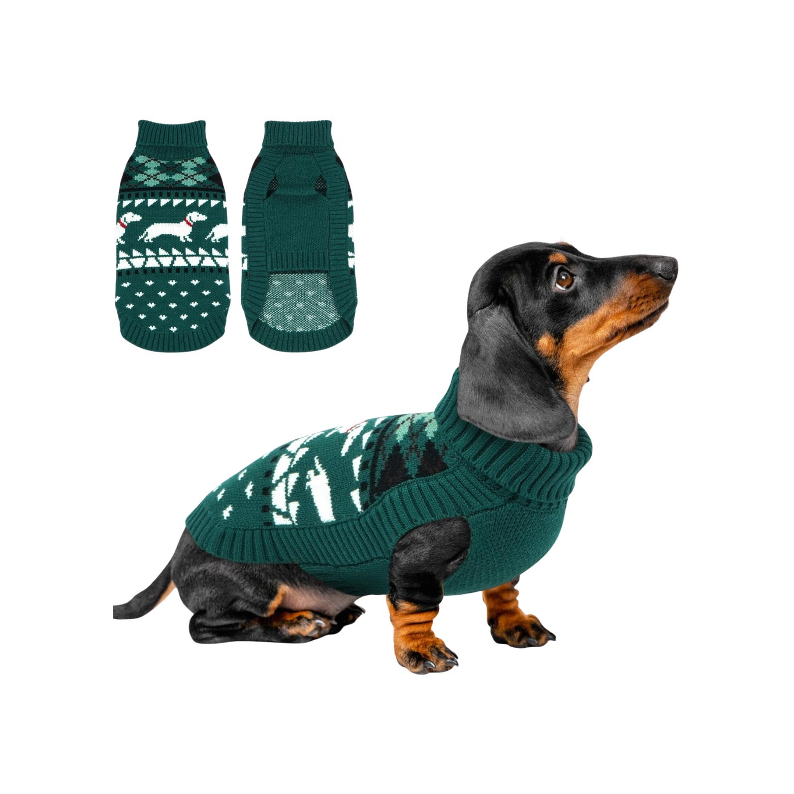 Dachshund Pattern Knitted Jumper