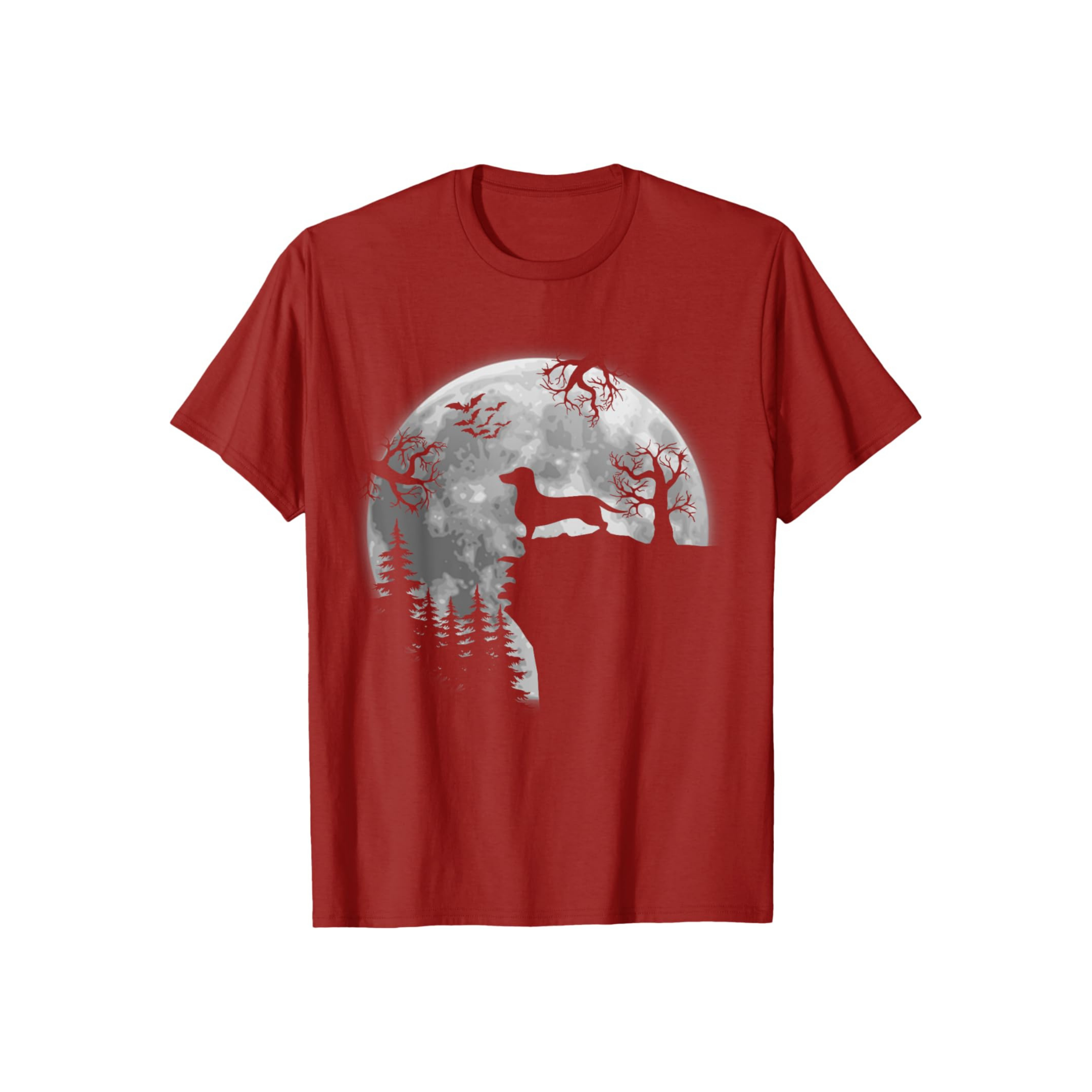 Dachshund Halloween Moon T-Shirt