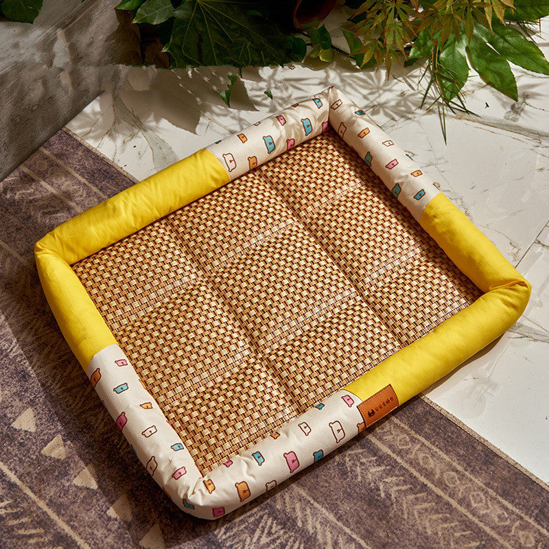 Patterned Pet Floor Mat – Cozy, Cool & Dachshund-Approved