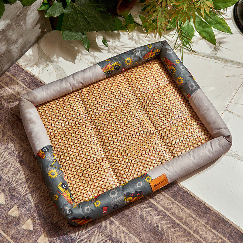 Patterned Pet Floor Mat – Cozy, Cool & Dachshund-Approved