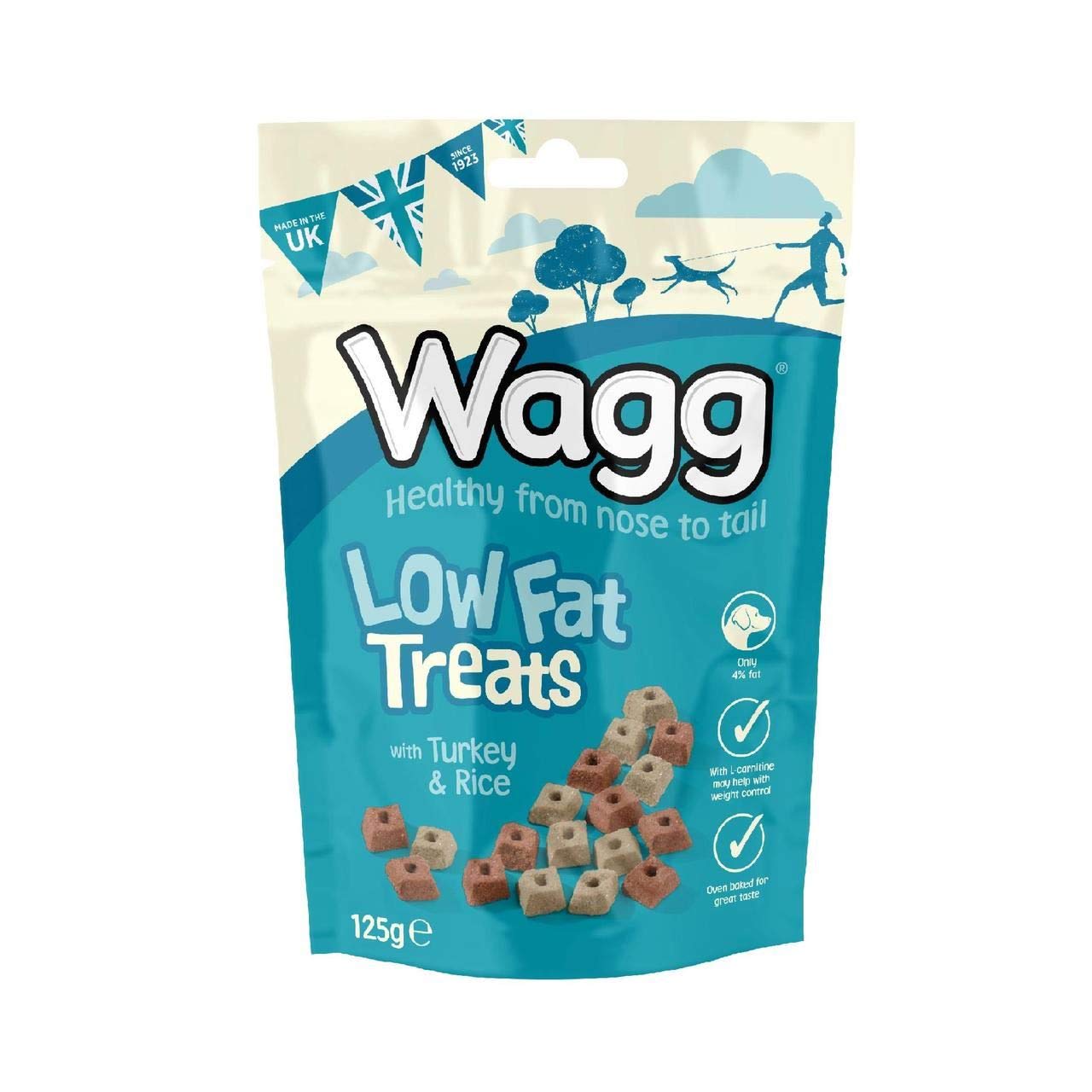 Wagg Low Fat Meaty Bites Turkey & Rice Dachshund Treats 125g