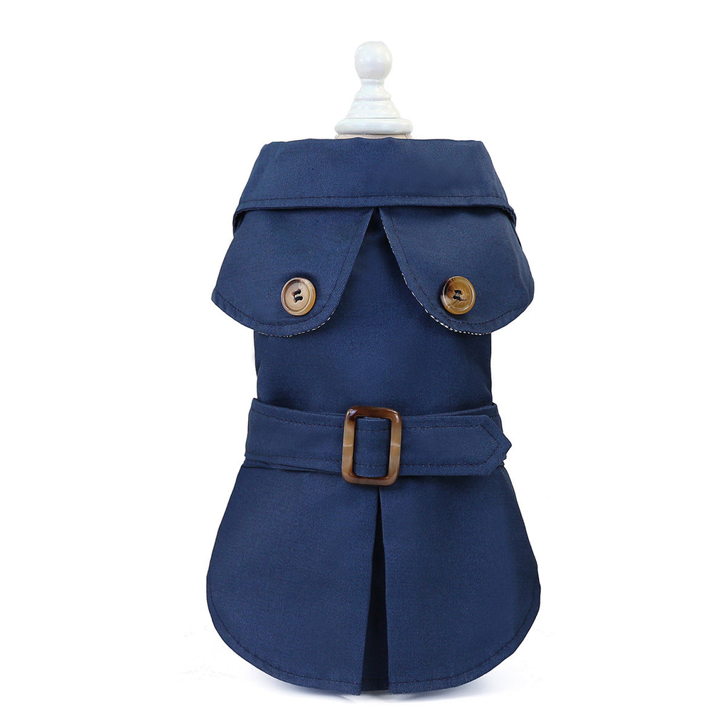 Navy Blue/Cream/Military Green - Sherlock Winter Dachshund Dog Jacket
