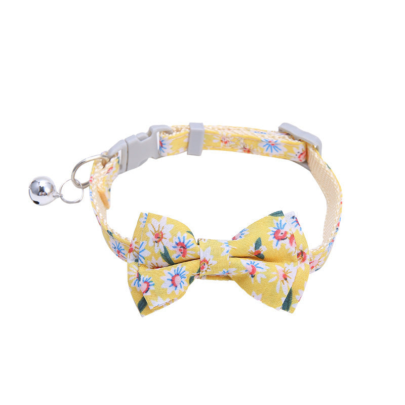 Yellow Flowers - Pup-Tie Elegance Collar — Bow-Tiful Style for Your Dachshund