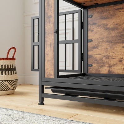 The Doxie Den Rustic Crate Table – Cozy, Stylish Retreat for Dachshund Dog
