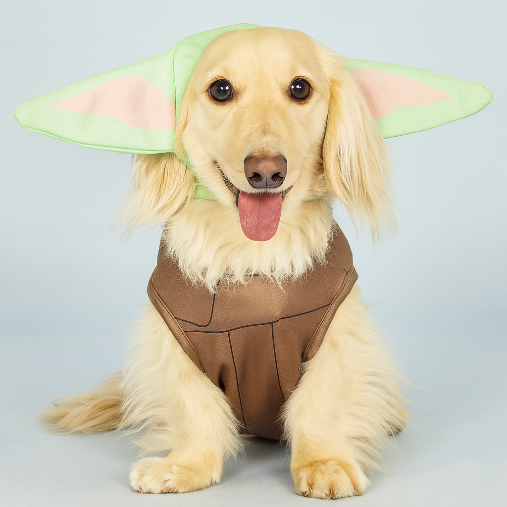Baby Yoda Grogu Dachshund Costume