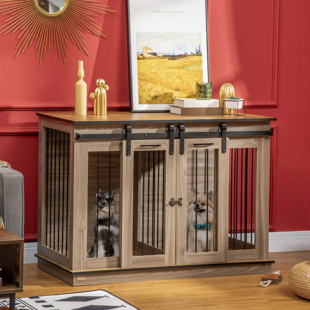 Dog Crate Furniture for Large Dogs, Double Dog Cage for Small Dogs-1