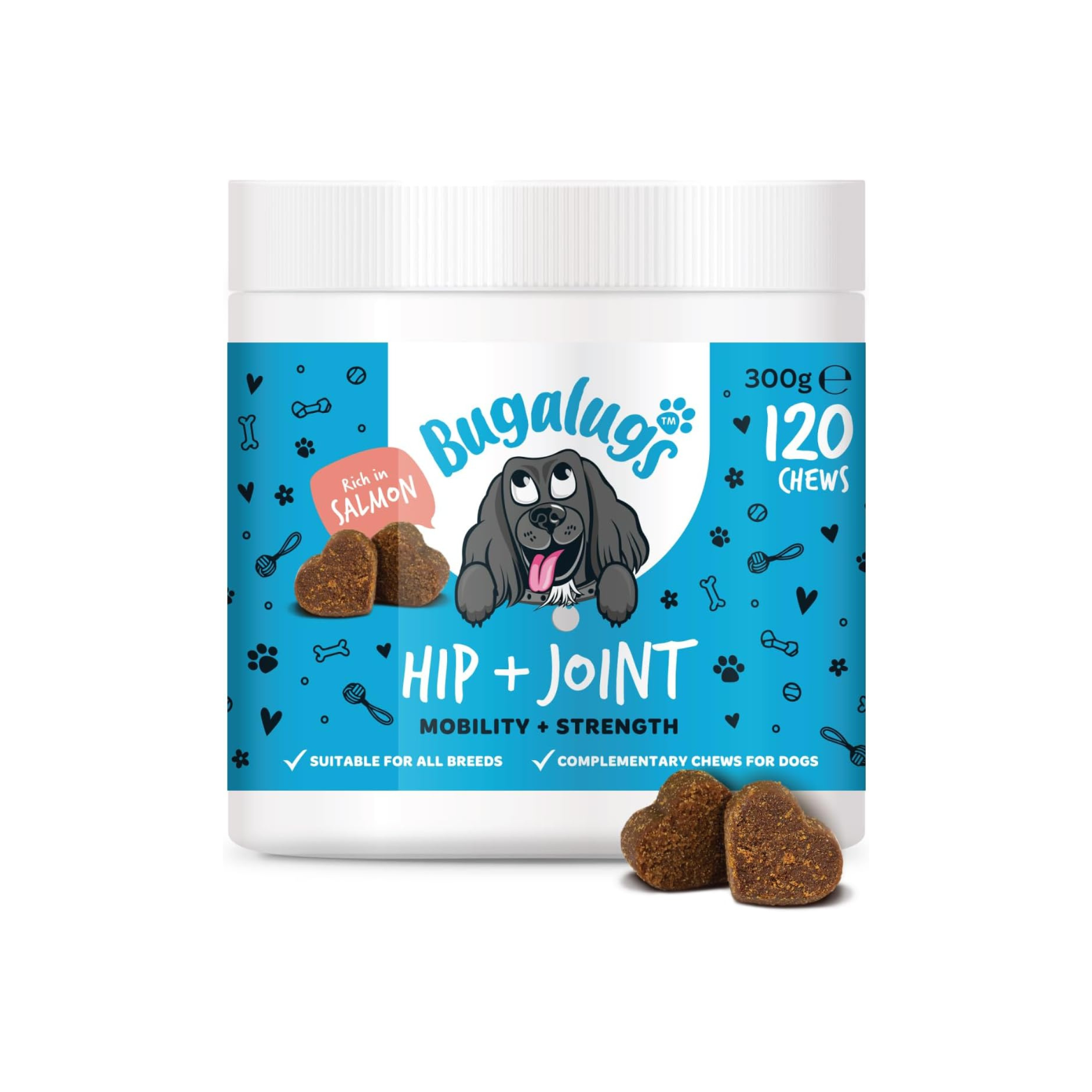 Bugalugs Hip & Joint Supplements for Dachshunds with Green Lipped Mussel for Dachshunds, Salmon Oil, Glucosamine for Dachshund - Helps Supports Joints, Mobility & Flexibility