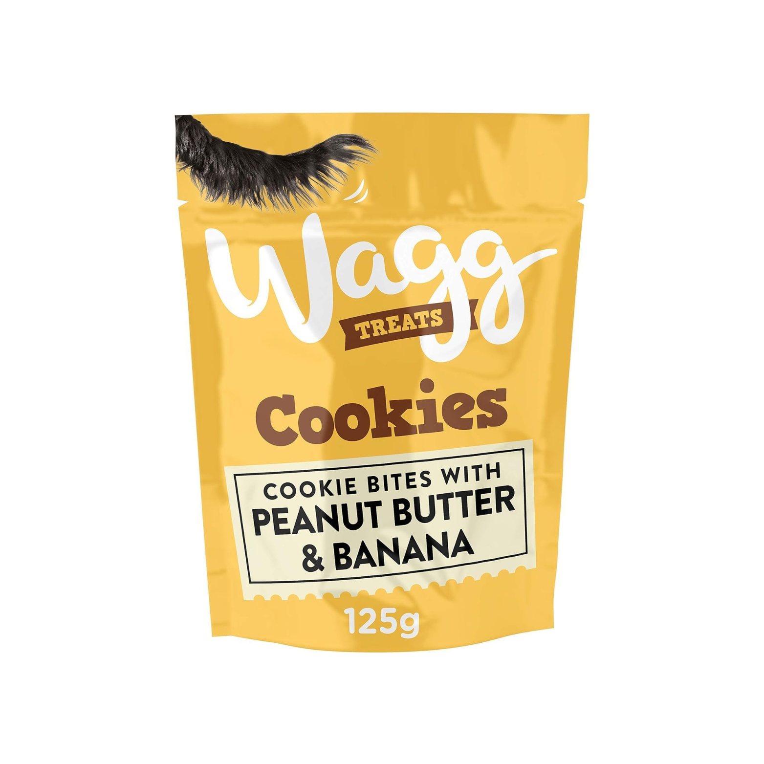Wagg Cookie Bites Peanut Butter & Banana Dachshund Treats 125g (Pack of 7)