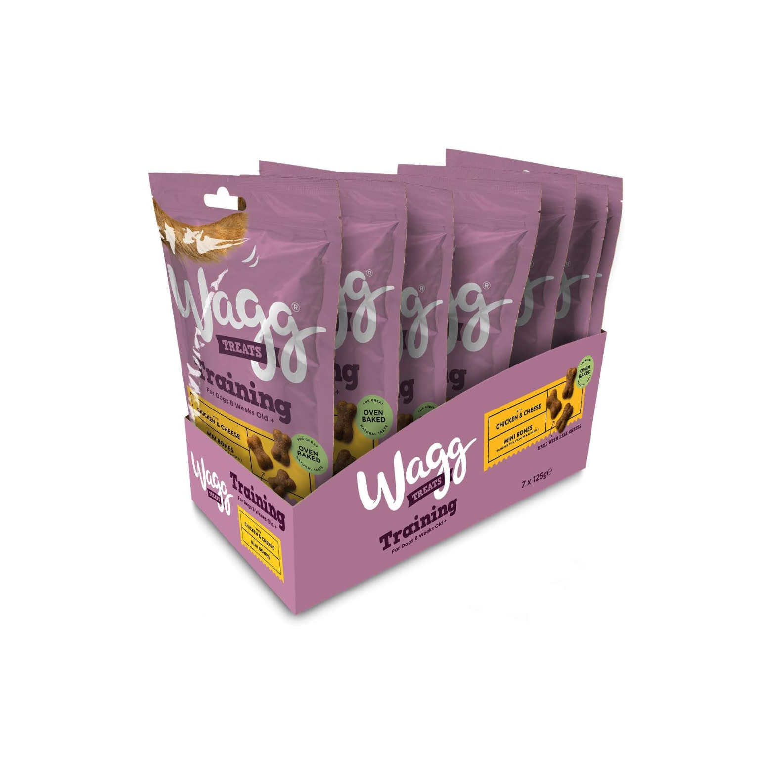 Wagg Training Beef, Chicken & Lamb Dachshund Treats 125g (Pack of 7) - Oven Baked