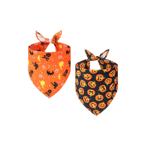 2 Piece Halloween Dachshund Bandanas Neckerchief