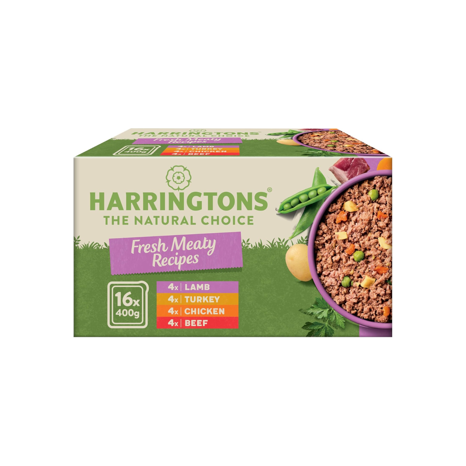 Harringtons Wet Grain Free Hypoallergenic Adult Dachshund Food Meaty Bumper Pack 16x400g