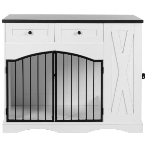 Farmhouse Crate Table – Cozy, Stylish Space for Dachshund Dog
