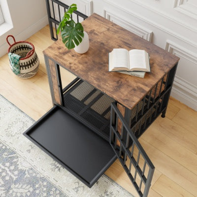 The Doxie Den Rustic Crate Table – Cozy, Stylish Retreat for Dachshund Dog