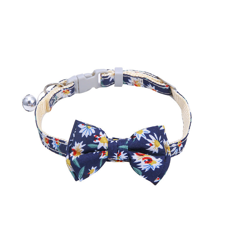 Blue Flowers - Pup-Tie Elegance Collar — Bow-Tiful Style for Your Dachshund