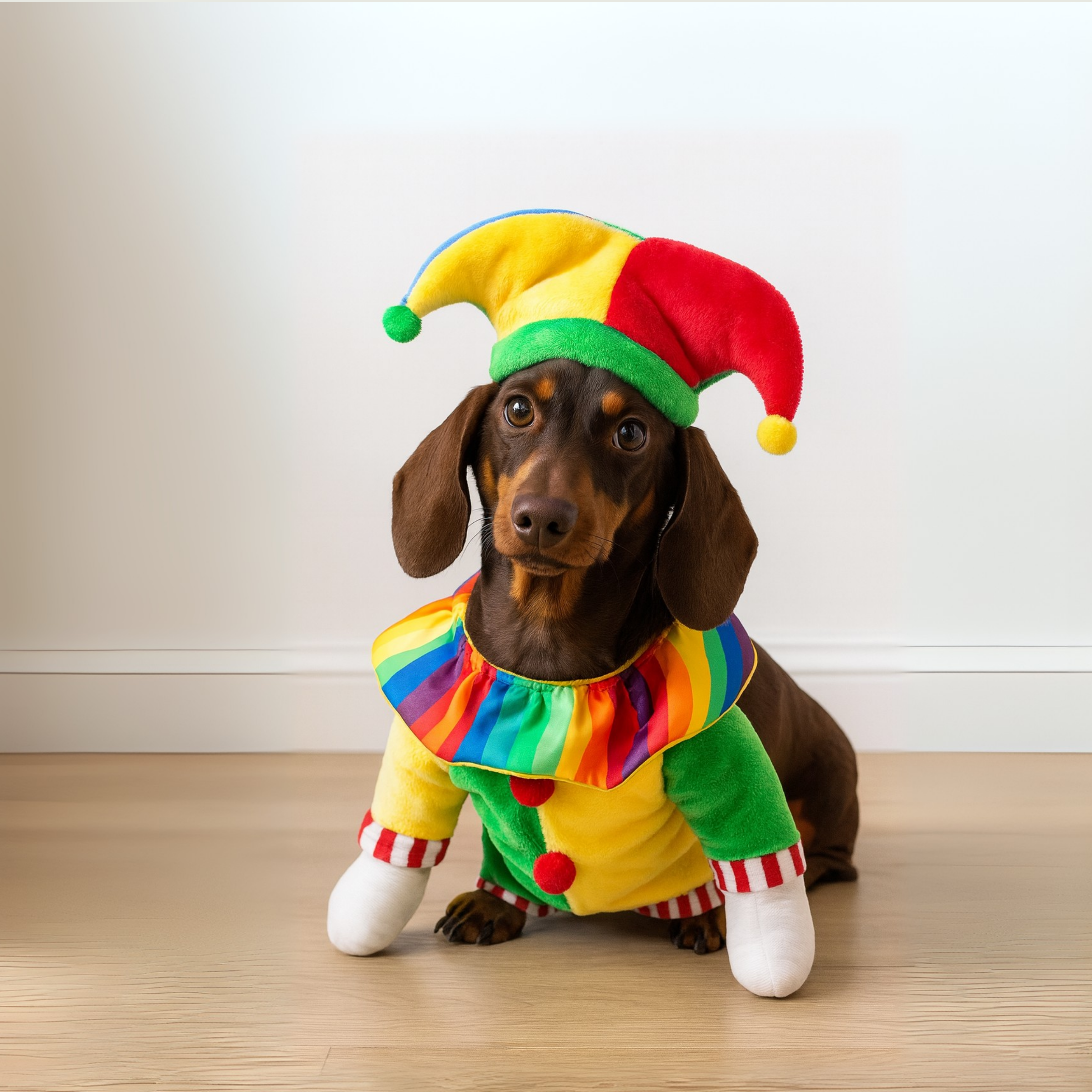 Dachshund Jester Halloween Costume